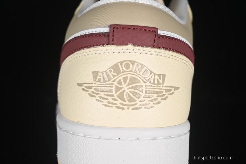 Nike Air Jordan 1 Low AJ1 Cream White Low-Top Casual Sneakers - HV6530-100