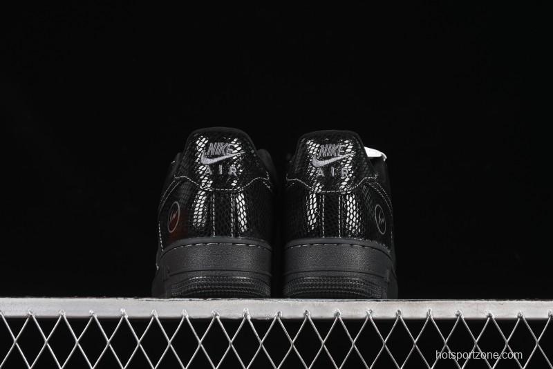 Nike Air Force 1'07 Low Lightning Collaboration Black Snake Scale Casual Sneakers - SC9207-529