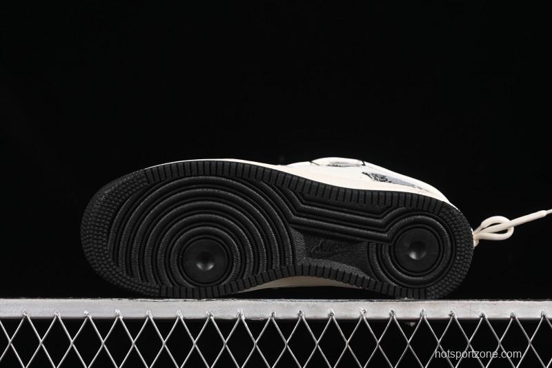 Nike Air Force 1'07 Low Gucci Collaboration Grey Pattern Drawstring Casual Sneakers - YX5066-319