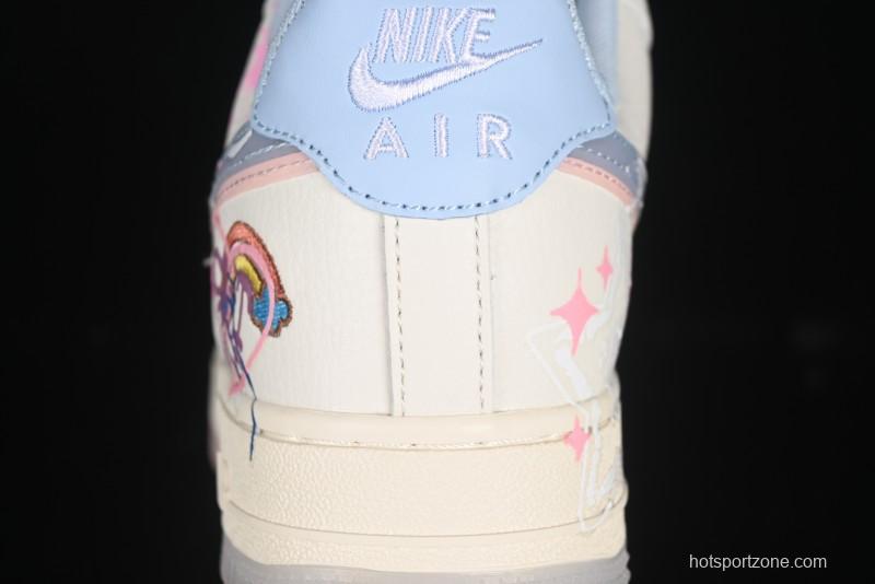 Nike Air Force 1'07 Low Pink and Blue Love Limited Edition Casual Sneakers - CW1574-058