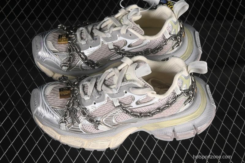 Balenciaga Phantom Sneaker 3XL Running Shoes with Transparent Heel Strap - W3XPL9182