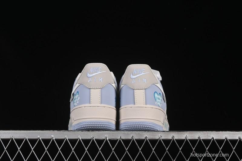 Nike Air Force 1'07 Low "Blue Star Love" 520 Series Limited Edition Casual Sneakers - DB3301-991
