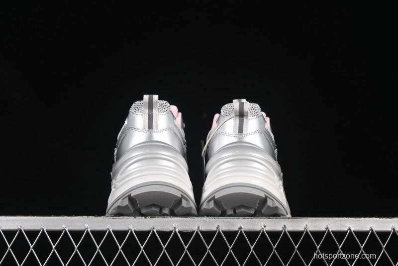 GG-CC 25ss New Platform Chunky Sneakers with 7CM Height Increase and Irregular Design - 668-2 Silver