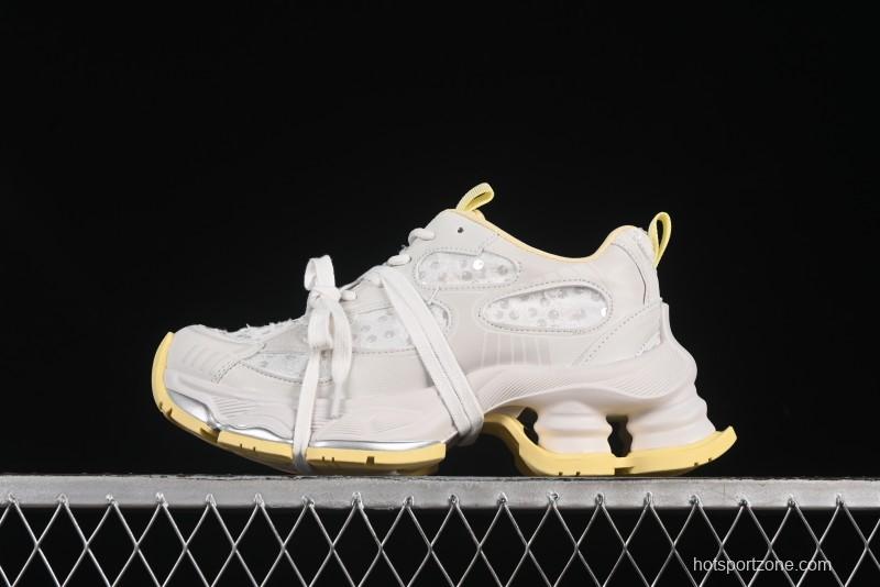 GG-CC Star Same Style Lace-up Hollow Out Dad Shoes with 5cm Height Increasing Sole - G25U9988