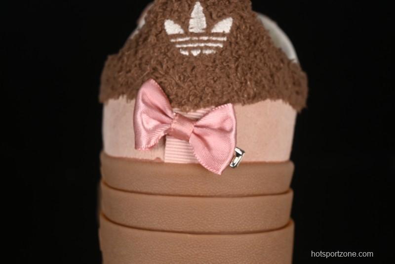 Adidas Originals Gazelle Bold JR4244 Collaboration Low-Top Platform Sneakers with Slip-Resistant Durable Sole