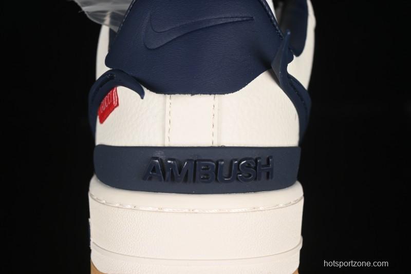 Nike Air Force 1 '07 Low Gucci Collaboration Large Swoosh Gum Sole Casual Sneakers - XS3464-576