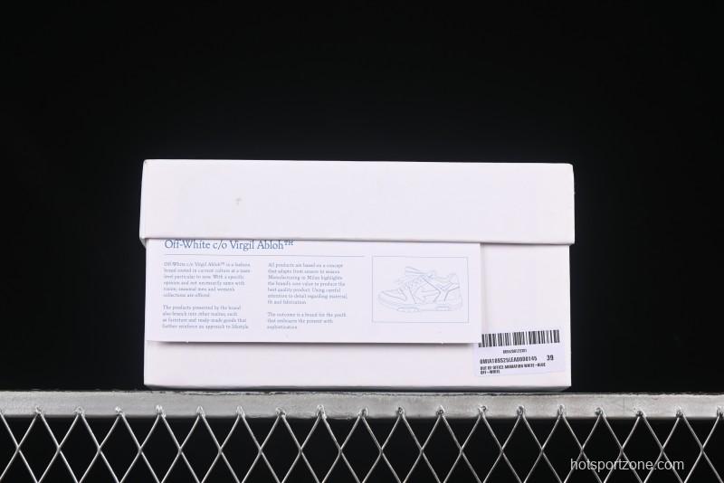 Off-White Out Of Office Low-Top Fashion Sneakers White Blue Star - AJD4