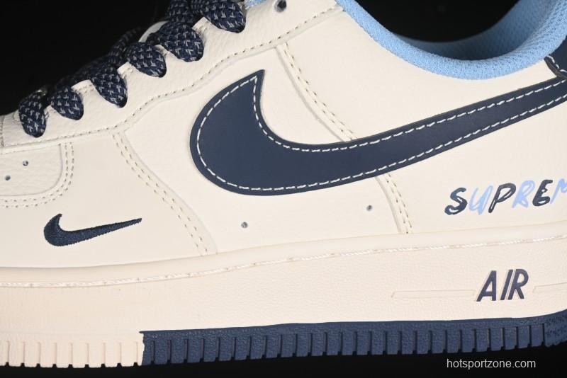 Nike Air Force 1 '07 Low Supreme Collaboration Dual-Tone Blue Label Casual Sneakers - XS1958-565