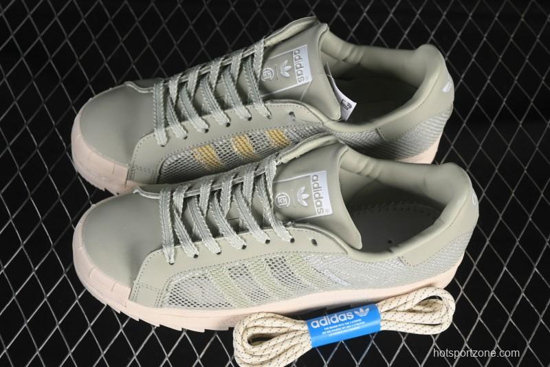 Adidas Clot Superstar Shell Toe Casual Sneakers with Serrated Design - IH3643