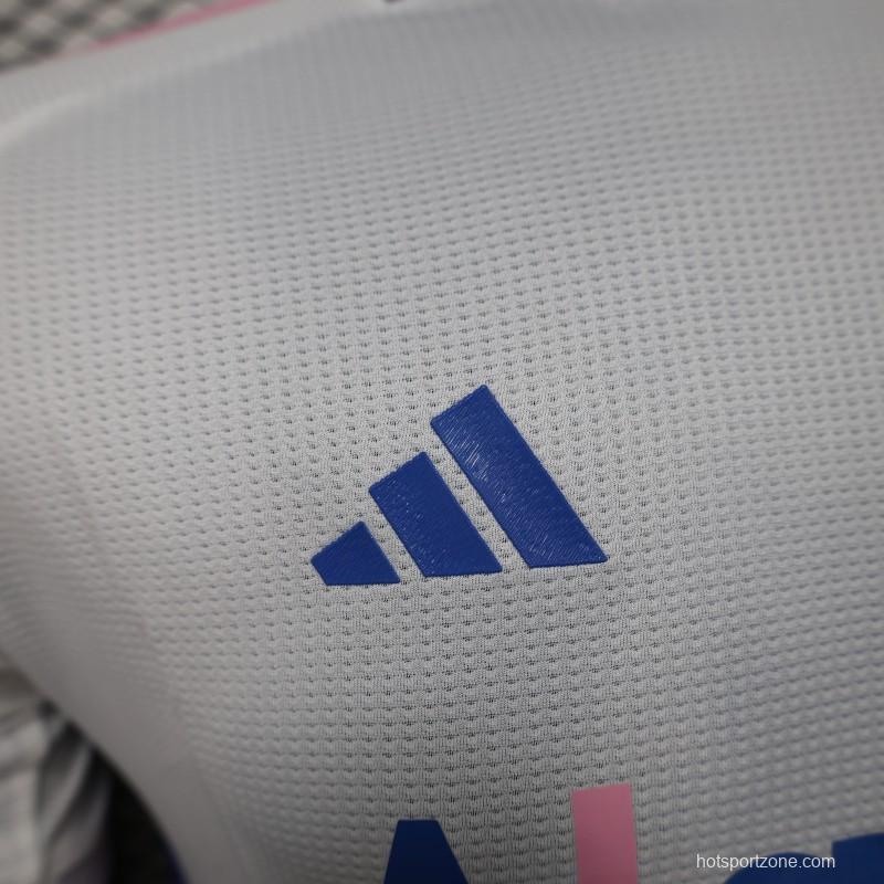 Player Version 2025 Algeria White-Pink with Country Map Design Jersey