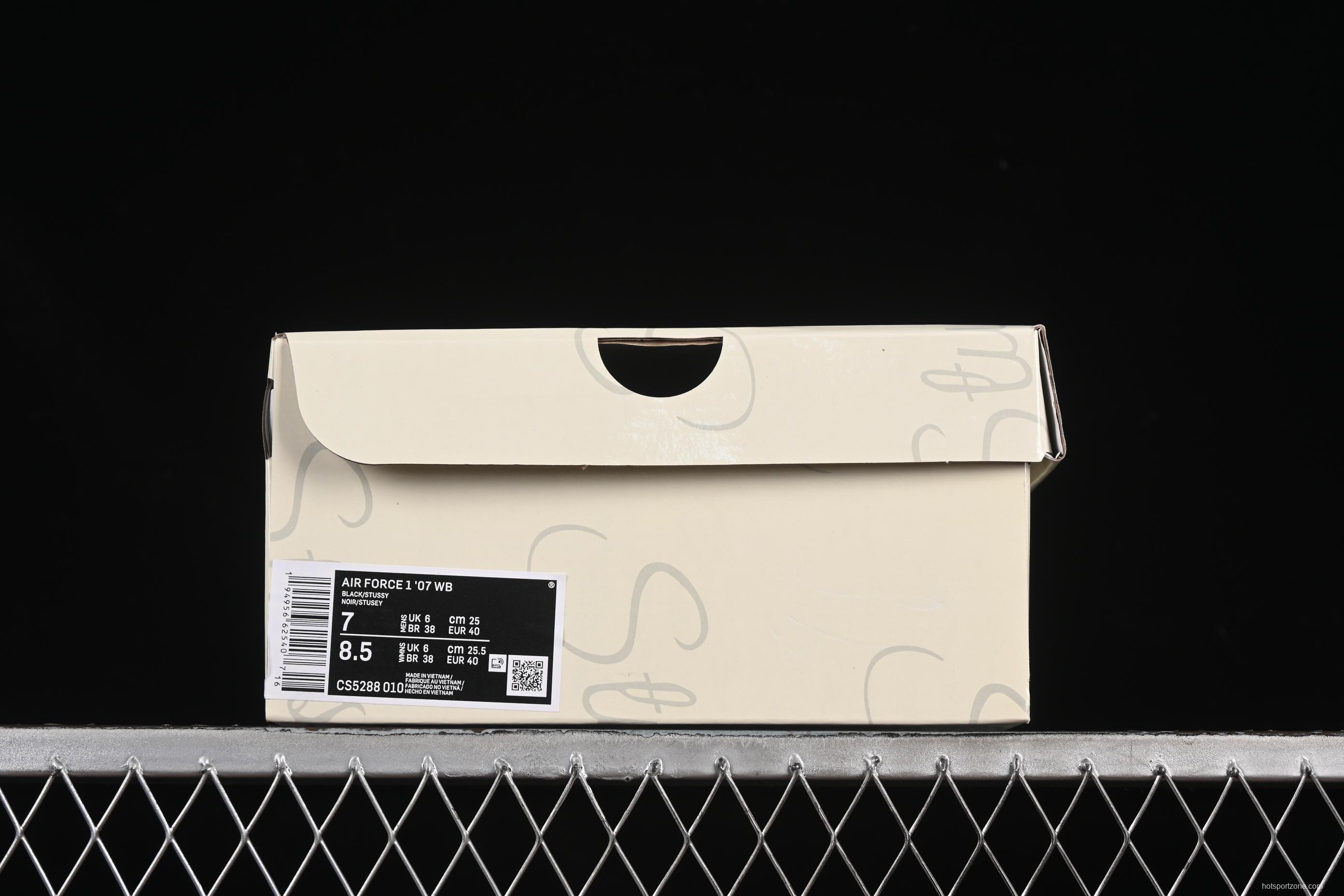 Nike Air Force 1 '07 Low Stussy Collaboration Dual-Tone Red Tag Casual Sneakers - CS5288-010