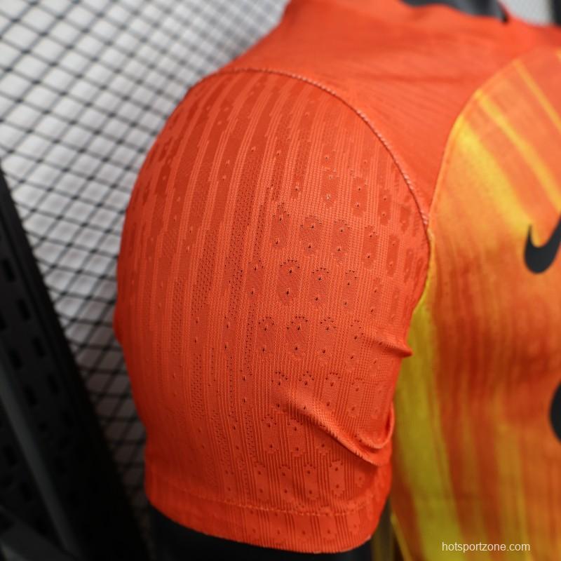 Player Version 25/26 FC Barcelona Orange with Flame Gradient Jersey