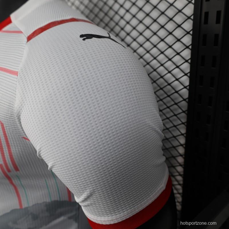 Player Version 2025 MC Alger (MCA) Home White Jersey with Club Emblem Design