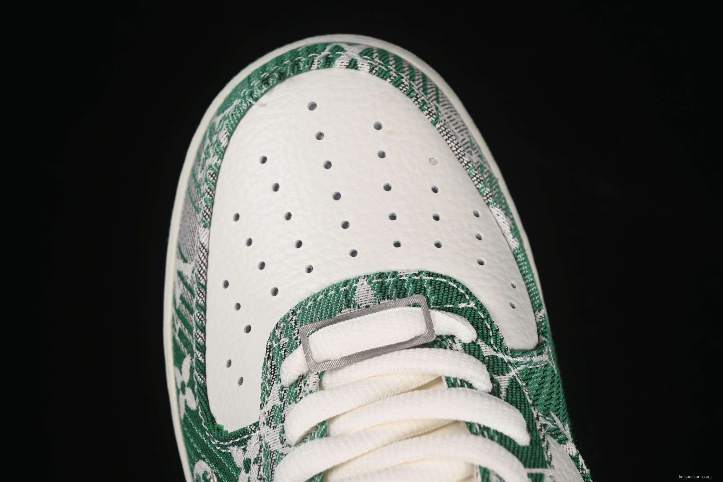 Nike Air Force 1 '07 Low LV Collaboration Green Denim Casual Sneakers - SC9207-538