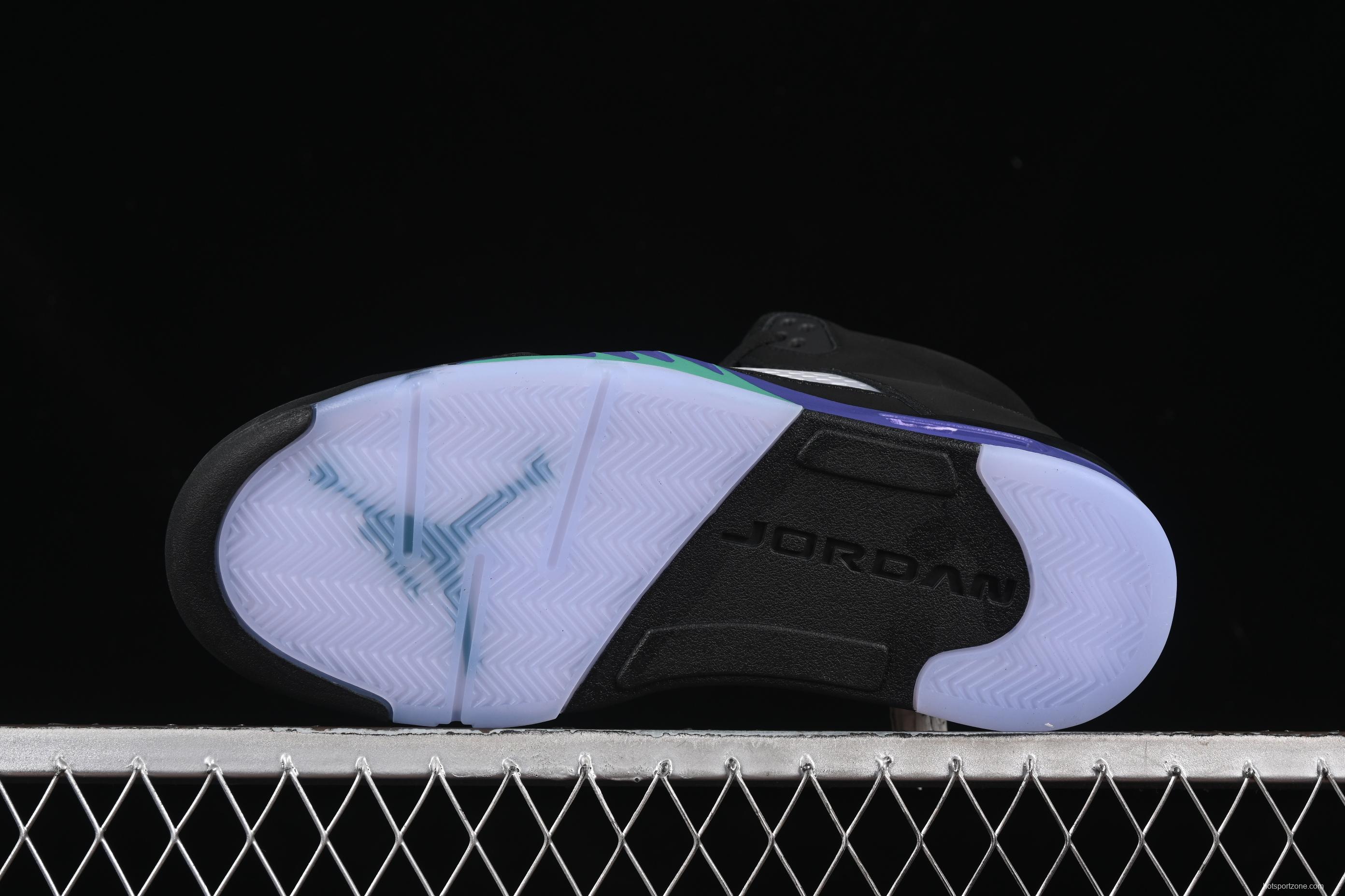 Nike Air Jordan 5 Retro Basketball Shoes - Black Grape - 136027-007