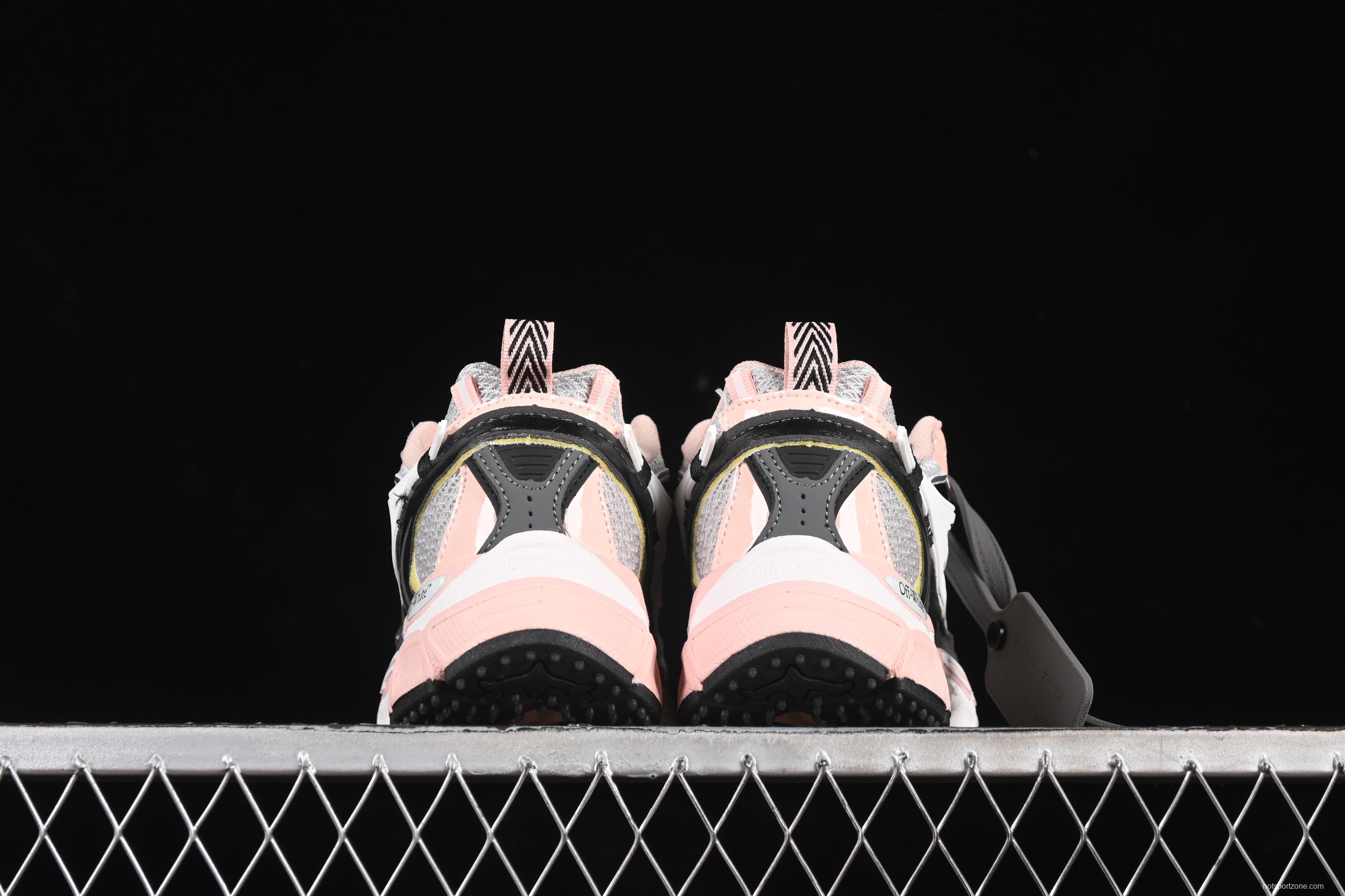 Off-White Be Right Low-Top Lifestyle Sneakers in Silver Pink - C.D4