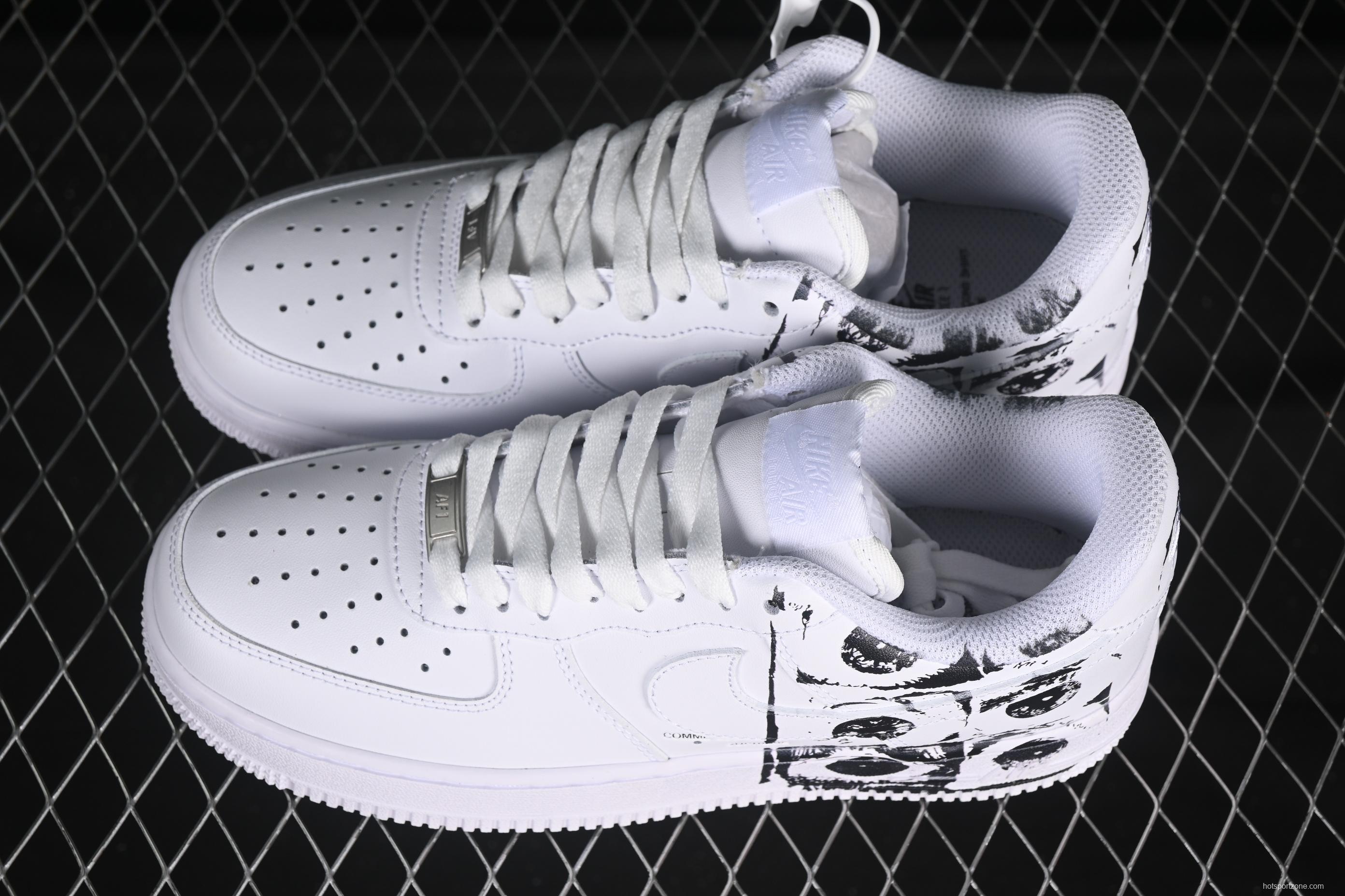 Nike Air Force 1 Low '07 Comme des Garcons Shirt Supreme Collaboration Casual Sneakers - 923044-100