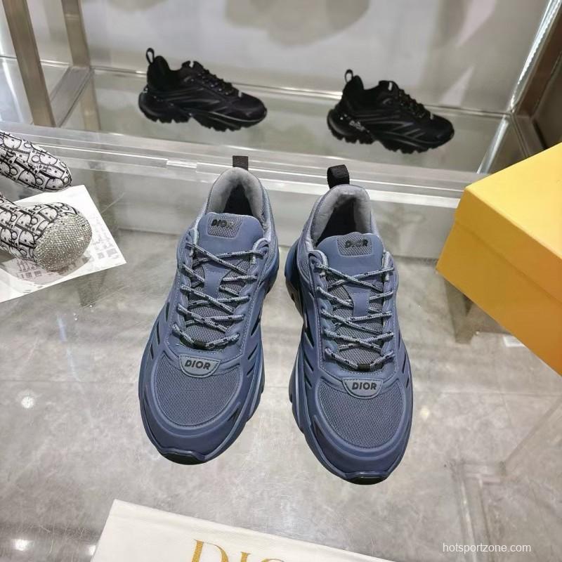 2024 Unisex Dior Blue Mesh Sneakers MJ00360