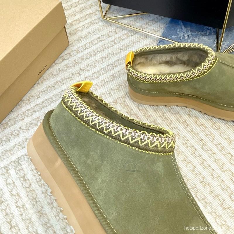 2024 Women UGG Olive Suede Platform Moccasin MJ00230