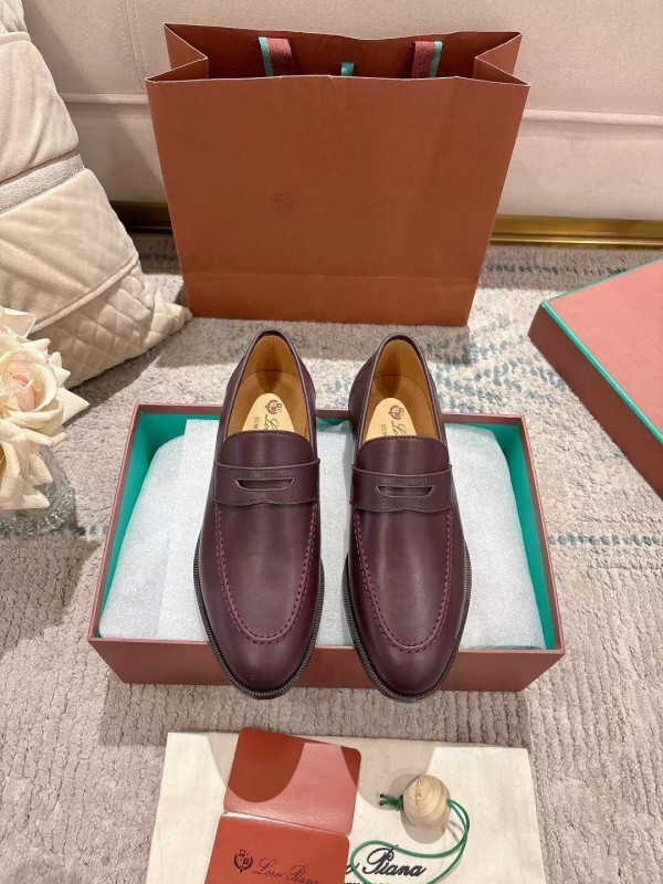 2025 Women LP Purple Leather Loafers LY00340(F)