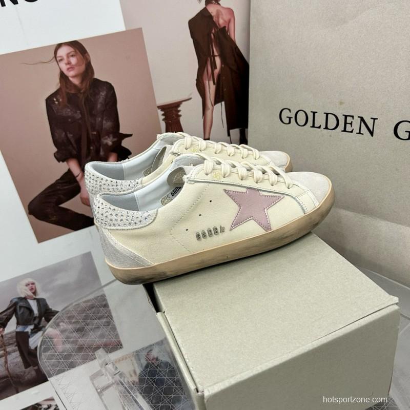 2025 Women GGDB White Beige Leather Sneakers MJ00260
