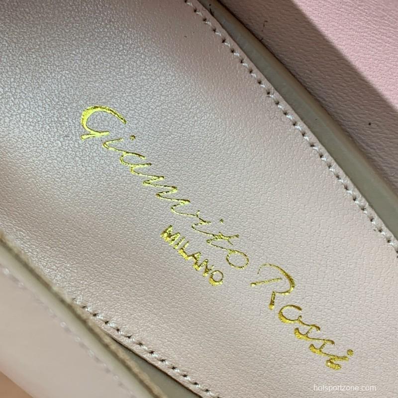 2025 Women Gianvito Rossi Beige Leather Pumps KFY00300