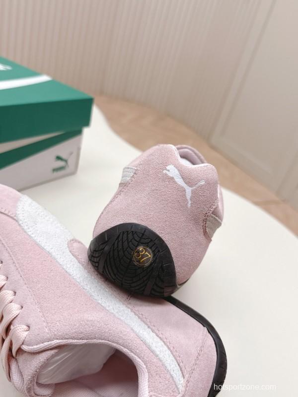 2025 Women Puma Pink Suede Sneakers LY00280