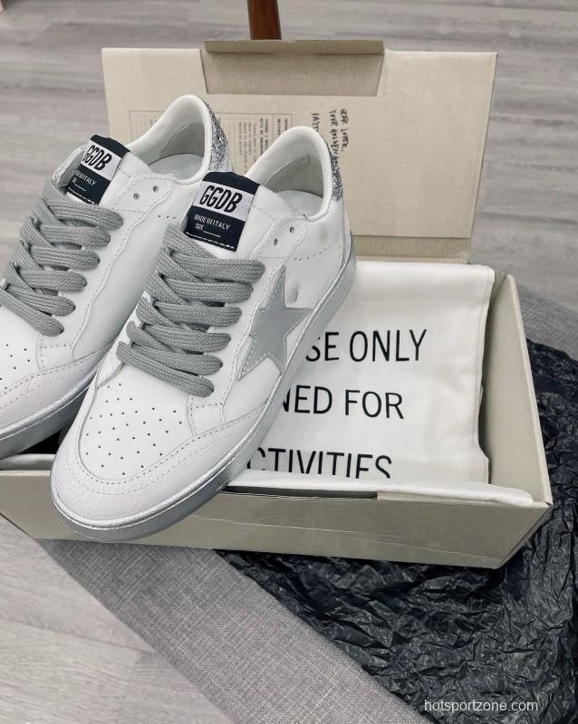 2024 Unisex GGDB White Silver Leather Sneakers MJ00260