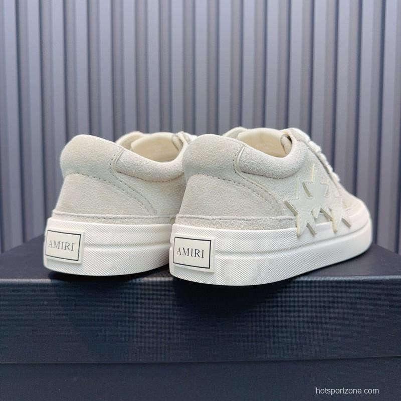 2024 Unisex Amiri White Leather Sneakers MJ00300