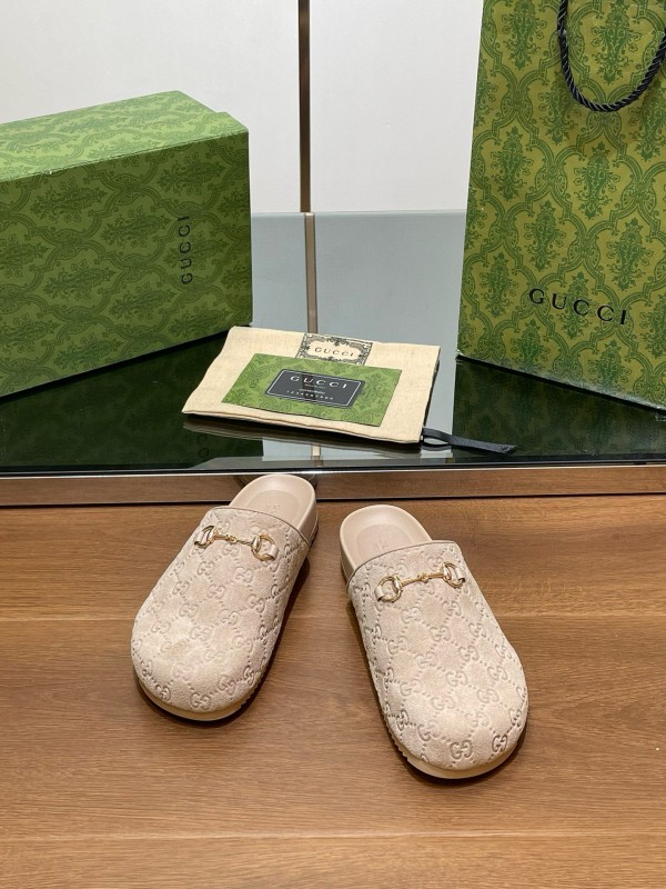 2024 Slippers Gucci Beige Leather Mule MJ00280