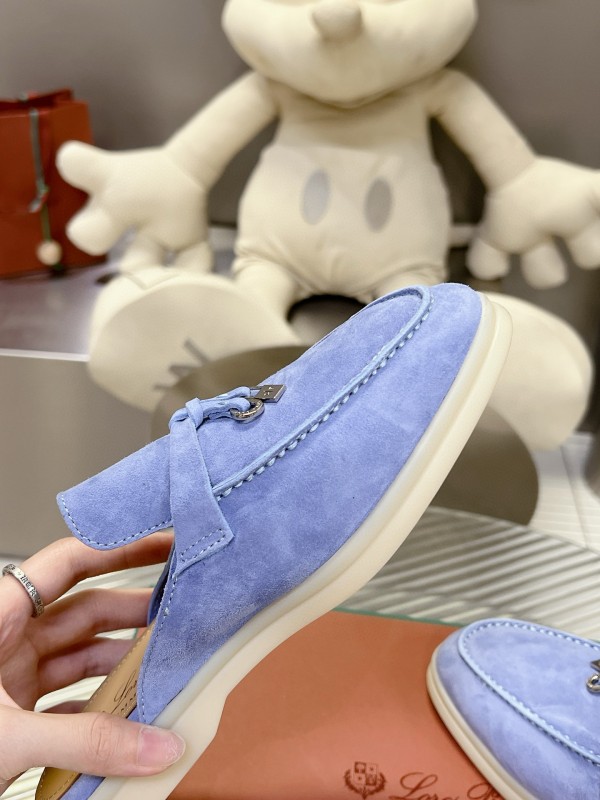 2024 Slippers LP Blue Suede Loafers