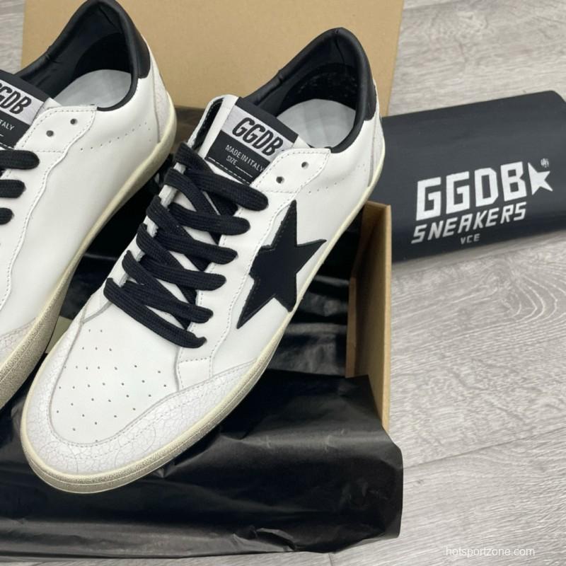 2024 Unisex GGDB White Black Leather Sneakers MJ00260