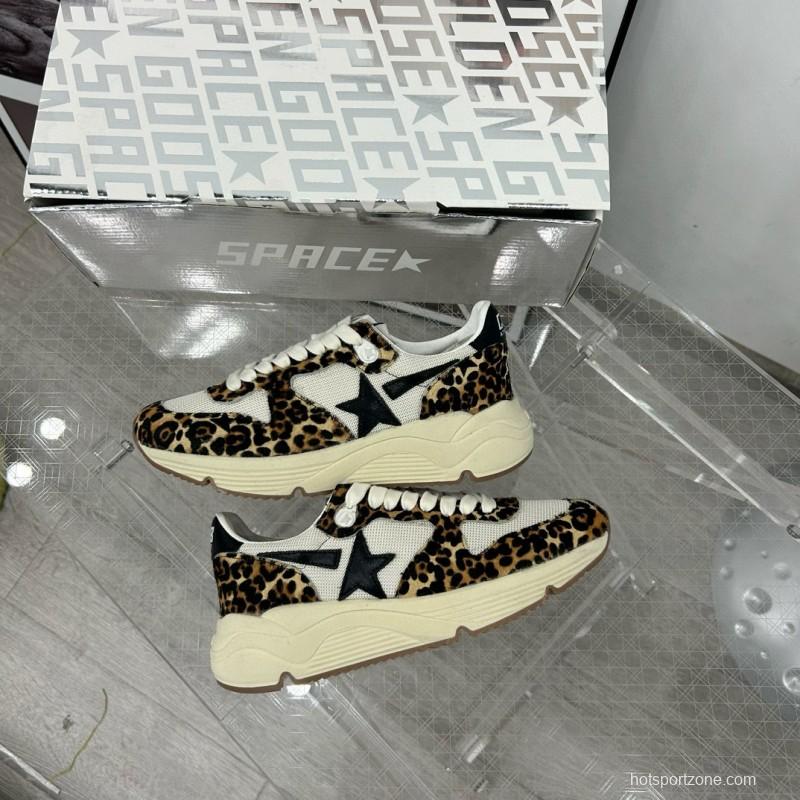 2024 Unisex GGDB White Black Leopard Mesh Leather Sneakers