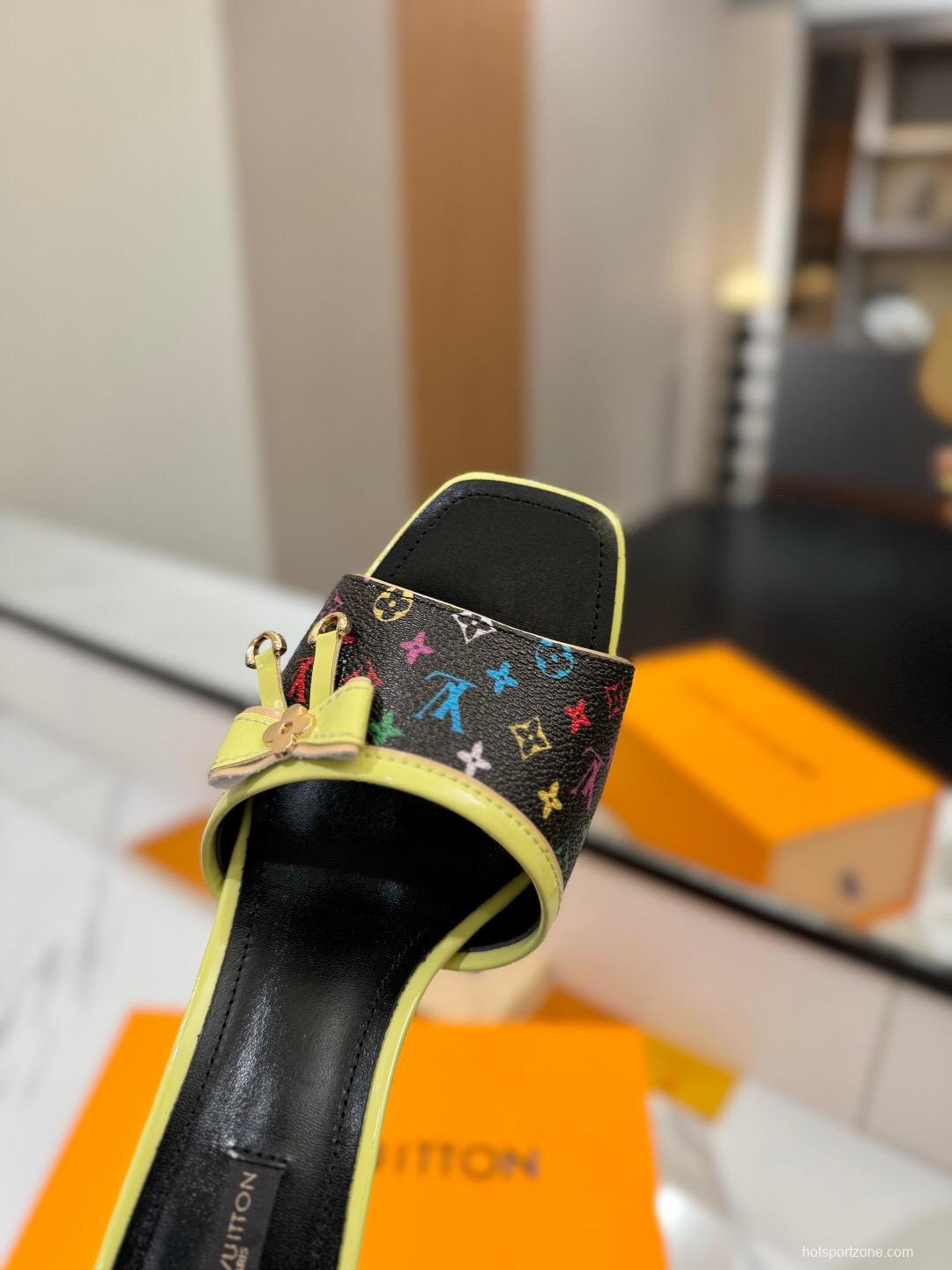 2025 Women Louis Vuitton Multicolor Leather Sandals KFY00310