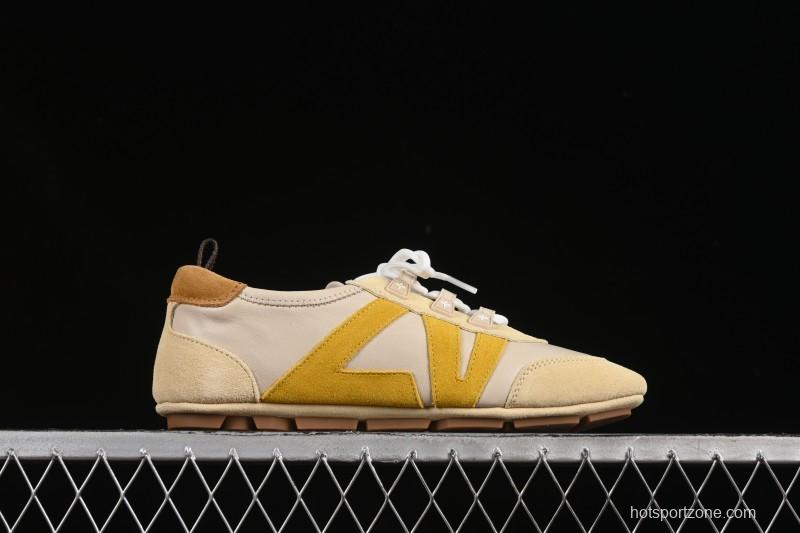 Louis Vuitton Sneakerina Round Toe Lace-Up Ballet Style Flat Training Shoes