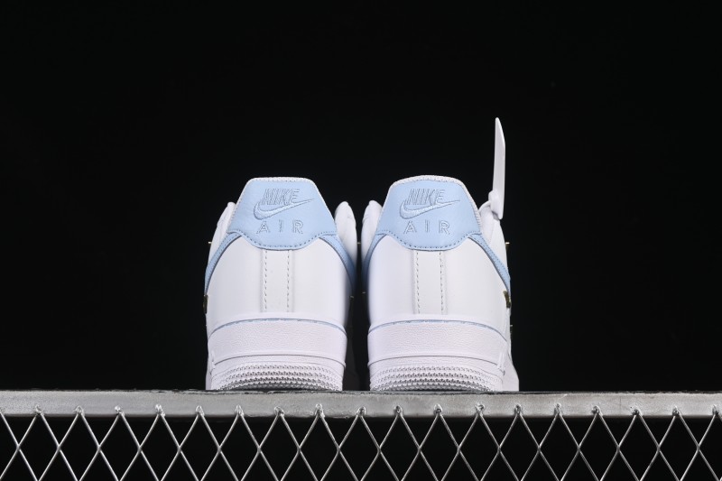 Nike Air Force 1 '07 Low Custom 2D Theme Four Hook Sky Blue Casual Sneakers - ZH0316-084
