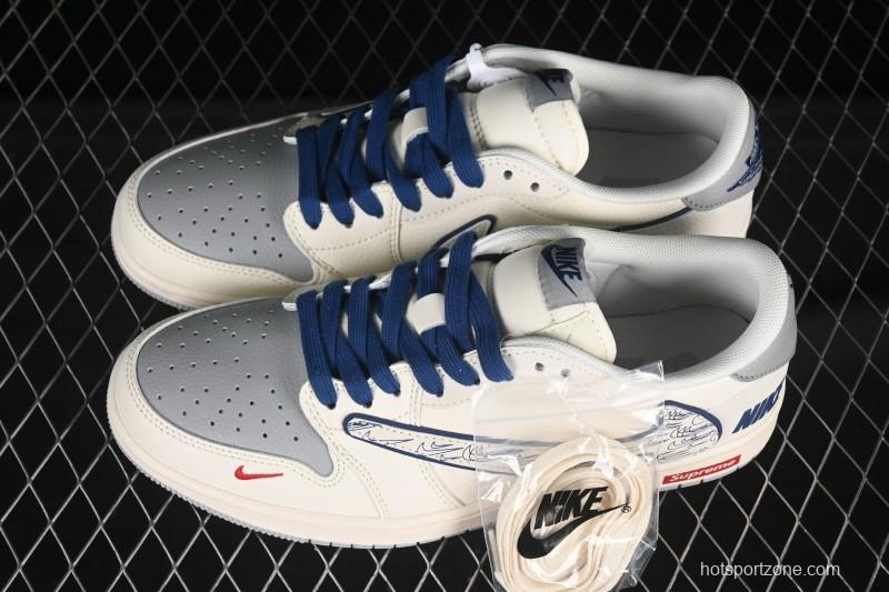 Nike Travis Scott x Fragment Design x Air Jordan 1 Low OG SP AJ1 Low-top Casual Sneakers - XS7089-597