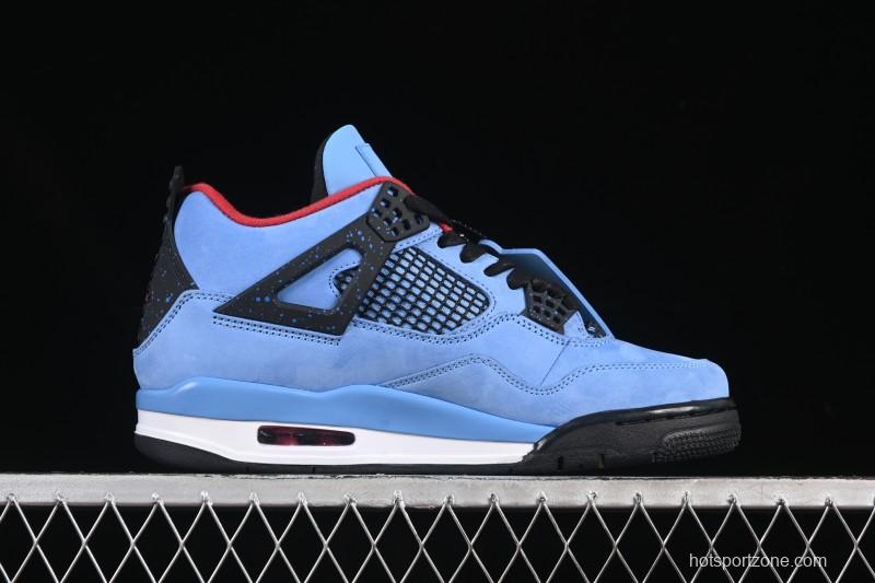 Nike Travis Scott Cactus Jack x Air Jordan 4 Retro AJ4 Collaboration Suede Blue - 308497-406