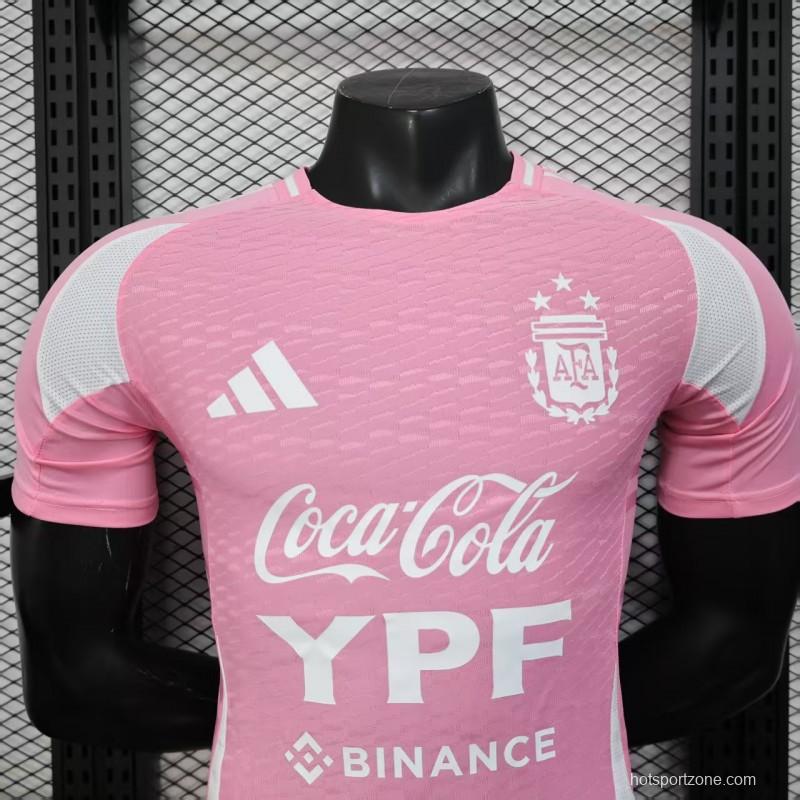 Player Version 2025 Argentina National Team Pink Training Jersey