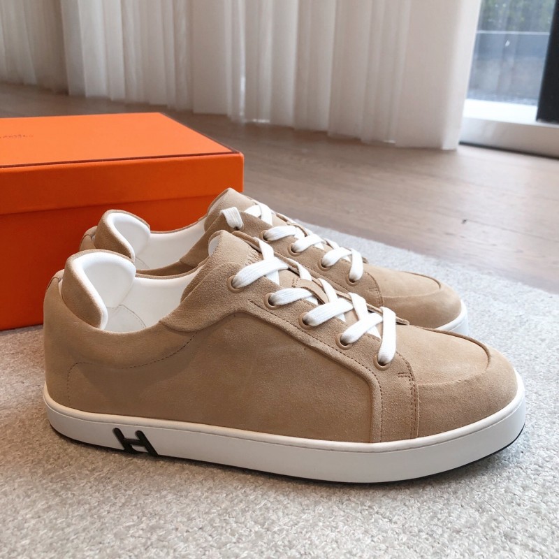 2025 Unisex H Brown Beige Suede Sneakers AS00380