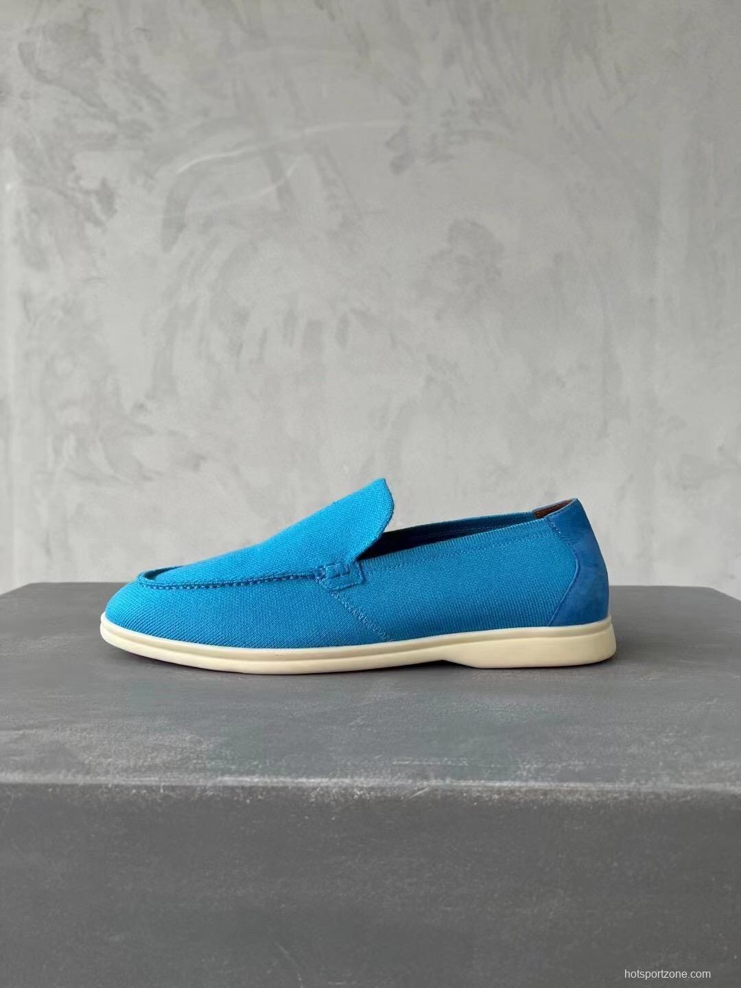 2025 Unisex Le Parmentier Blue Wool Blend Loafers AS00280
