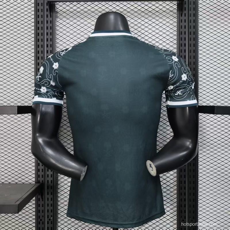Player Version 25/26 Al-Ahli Saudi Dark Green with Traditional Arabic Pattern Jersey