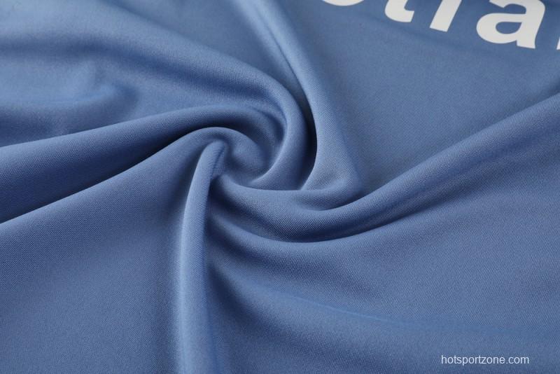 25/26 Cruzeiro Bluish Gray Navy Half Zipper Jacket+Long Pants