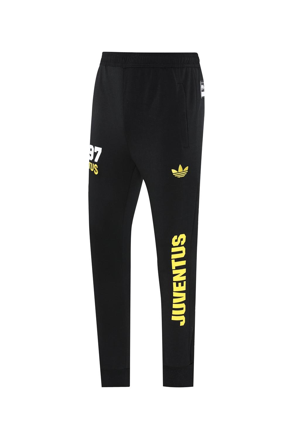 25/26 Juventus Black Hoodie Full Zipper Jacket + Long Pants