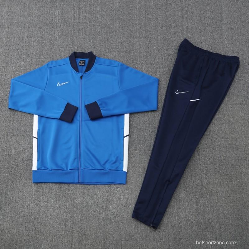 2025 Nike Blue Full Hoodie Zipper Jacket +Long Pants