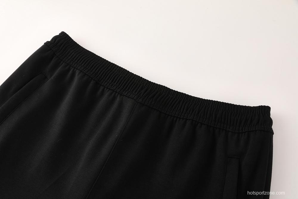 25/26 Juventus Black Hoodie Full Zipper Jacket + Long Pants