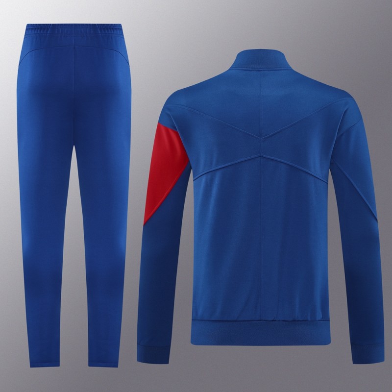 25/26 PSG Blue Full Hoodie Zipper Jacket +Long Pants