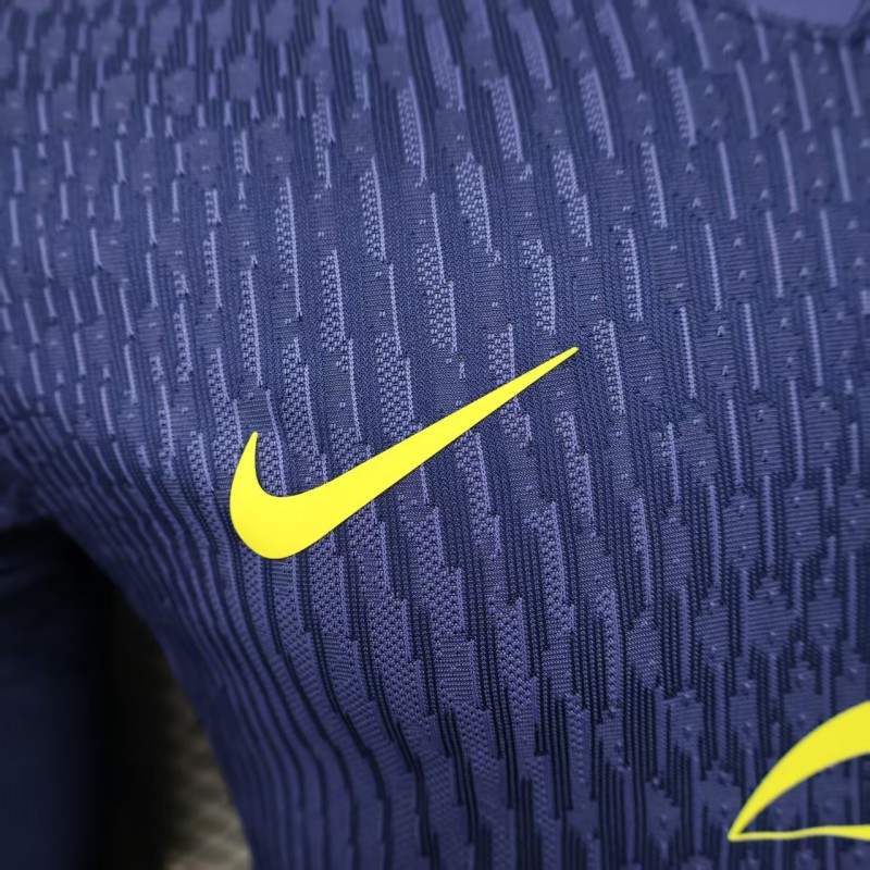 Player Version 25/26 Atletico Madrid Away Blue Long Sleeve Jersey