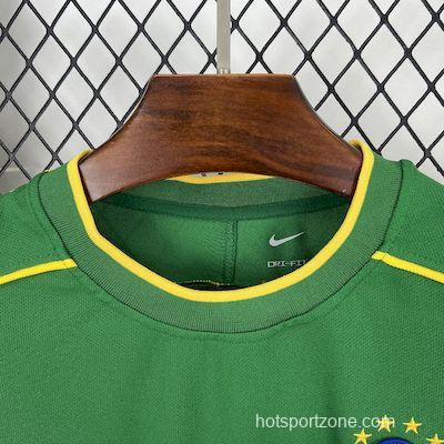 Retro 1998 Brazil Goalkeeper Green Jersey
