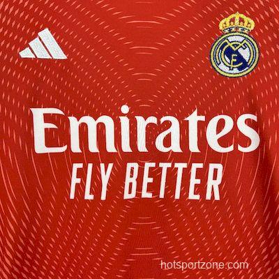 2025/26 Kids Real Madrid Orange Color Goalkeeper Red Jersey